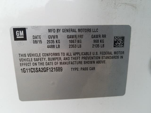 2016 CHEVROLET MALIBU LIM 1G11C5SA2GF121689