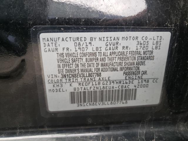 2020 NISSAN VERSA SV 3N1CN8EV3LL807768