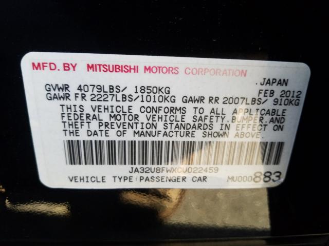 2012 MITSUBISHI LANCER GT JA32U8FWXCU022459