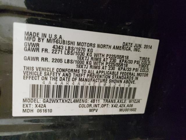 2014 MITSUBISHI OUTLANDER 4A4AR4AU4EE032410