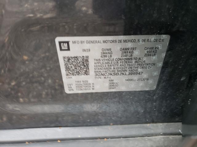 2019 CHEVROLET TRAX LS 3GNCJKSB2KL399947