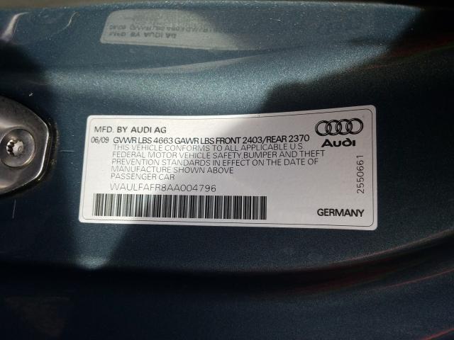 2010 AUDI A5 PREMIUM WAULFAFR8AA004796