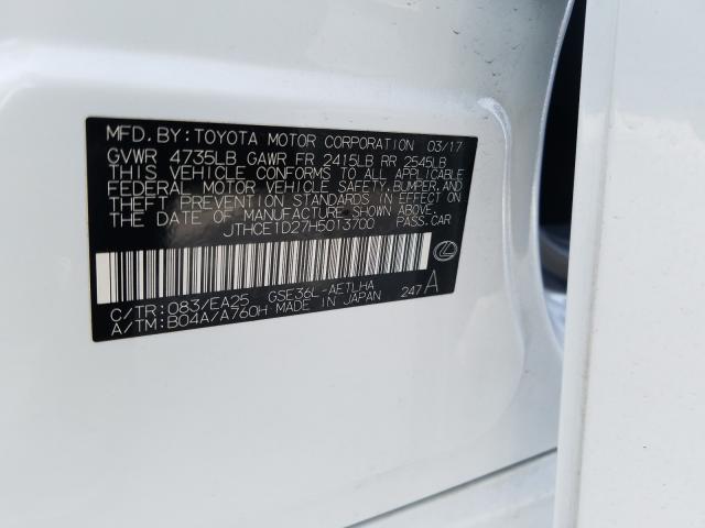 2017 LEXUS IS 350 JTHCE1D27H5013700