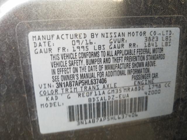 2017 NISSAN SENTRA S - 3N1AB7AP5HL637406