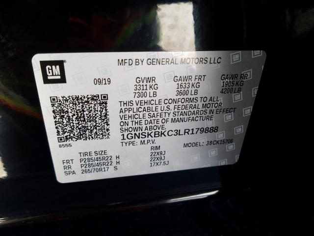 2020 CHEVROLET TAHOE K150 1GNSKBKC3LR179888