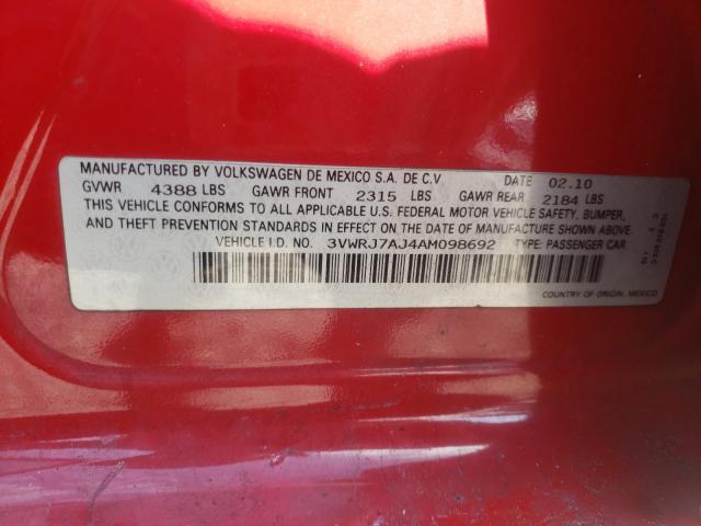 2010 VOLKSWAGEN JETTA WOLF 3VWRJ7AJ4AM098692