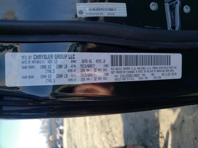 2013 JEEP COMPASS LA 1C4NJDEB8DD196627