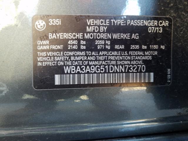 2013 BMW 335 I WBA3A9G51DNN73270