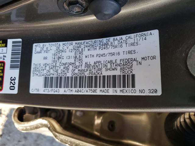 2015 TOYOTA TACOMA 3TMJU4GN4FM182325