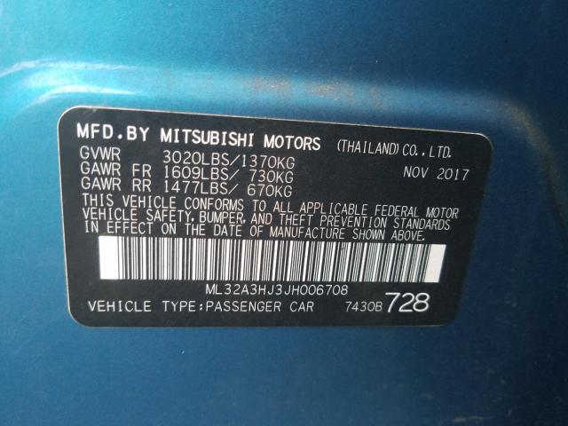 2018 MITSUBISHI MIRAGE ES - ML32A3HJ3JH006708