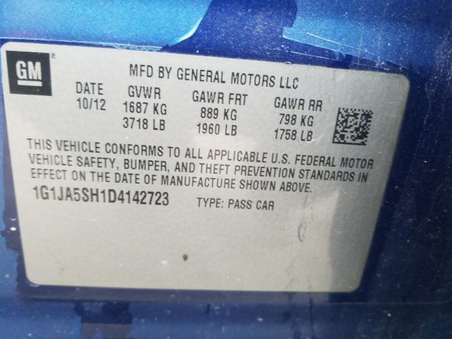 2013 CHEVROLET SONIC LS 1G1JA5SH1D4142723