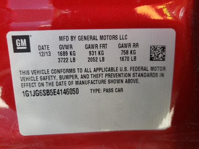 2014 CHEVROLET SONIC RS 1G1JG6SB5E4146050