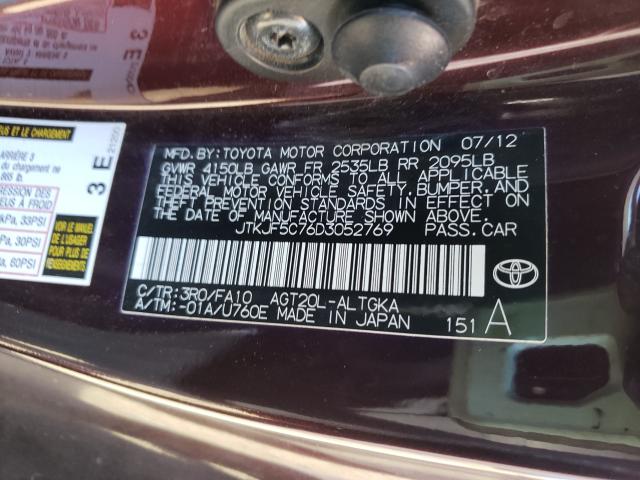 2013 TOYOTA SCION TC JTKJF5C76D3052769