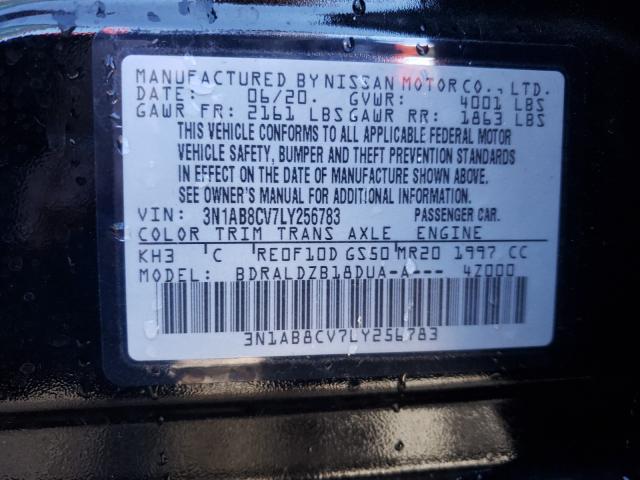 2020 NISSAN SENTRA SV 3N1AB8CV7LY256783