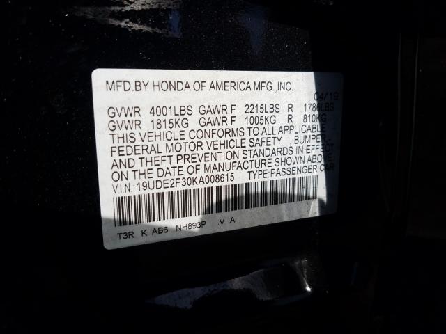 2019 ACURA ILX 19UDE2F30KA008615