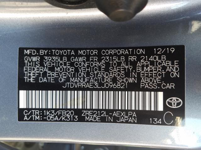 2020 TOYOTA COROLLA LE - JTDVPRAE3LJ096821