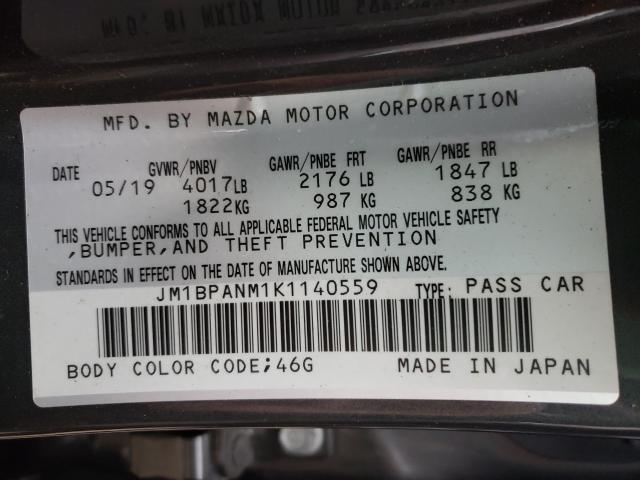 2019 MAZDA 3 PREMIUM JM1BPANM1K1140559