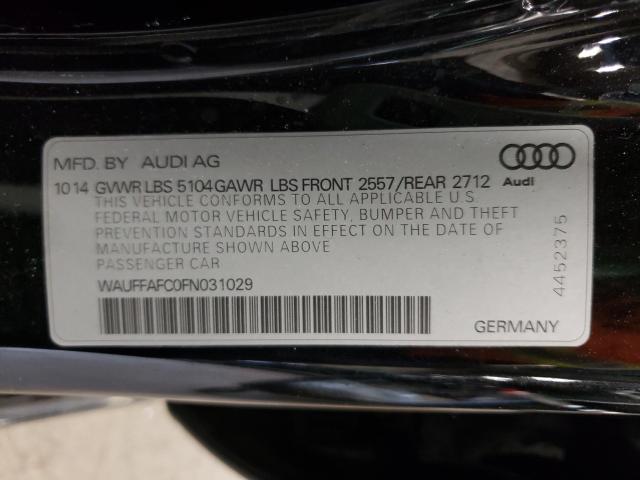 2015 AUDI A6 PREMIUM WAUFFAFC0FN031029