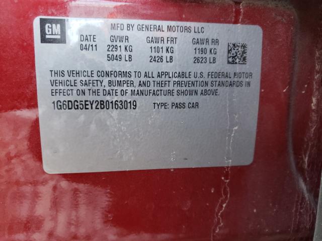 2011 CADILLAC CTS LUXURY 1G6DG5EY2B0163019