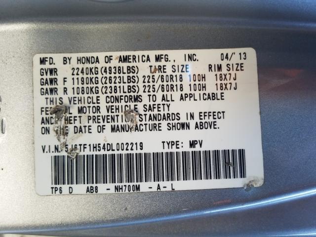 2013 HONDA CROSSTOUR 5J6TF1H54DL002219