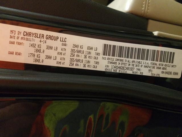 2014 DODGE DURANGO SX 1C4RDHAG9EC481927