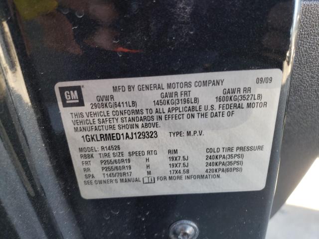 2010 GMC ACADIA SLT 1GKLRMED1AJ129323