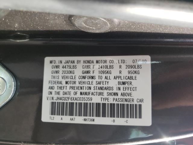2010 ACURA TSX JH4CU2F6XAC035359