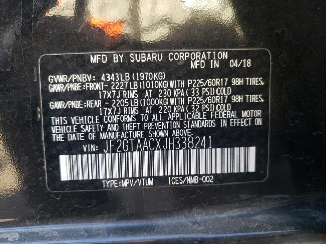 2018 SUBARU XV CROSSTR JF2GTAACXJH338241