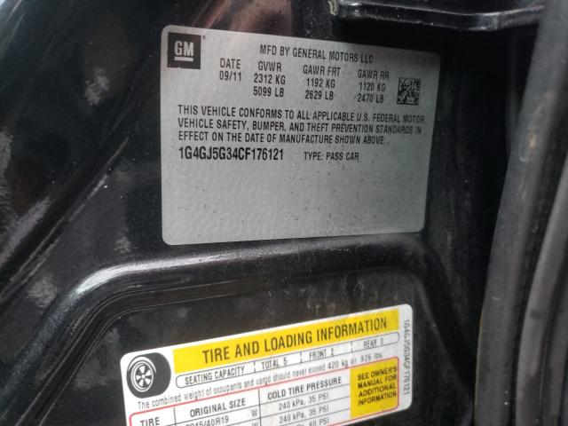 2012 BUICK LACROSSE T 1G4GJ5G34CF176121