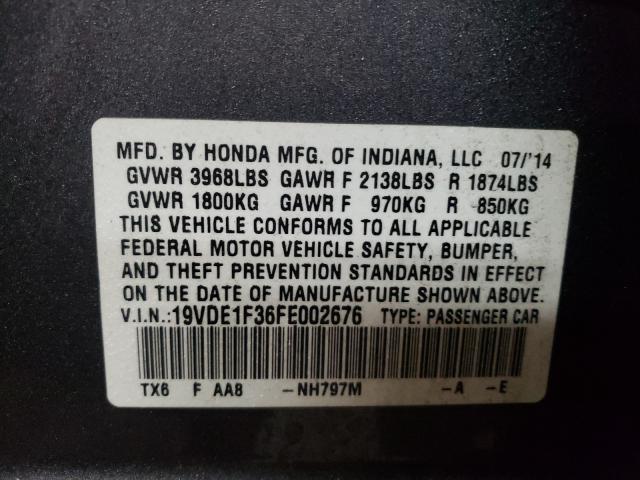 2015 ACURA ILX 20 19VDE1F36FE002676