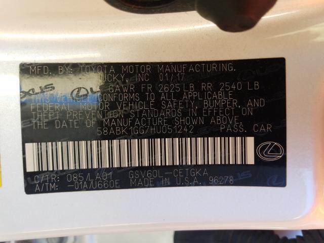 2017 LEXUS ES 350 - 58ABK1GG7HU051242