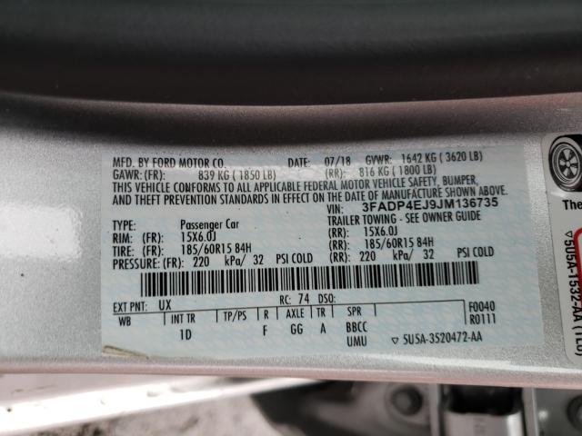 2018 FORD FIESTA SE - 3FADP4EJ9JM136735