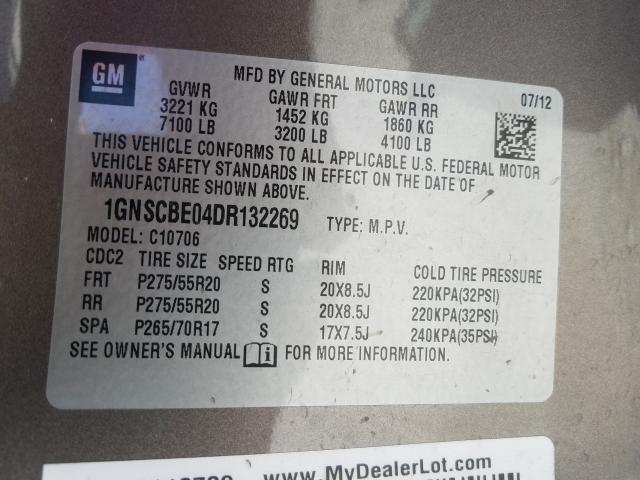 2013 CHEVROLET TAHOE C150 1GNSCBE04DR132269