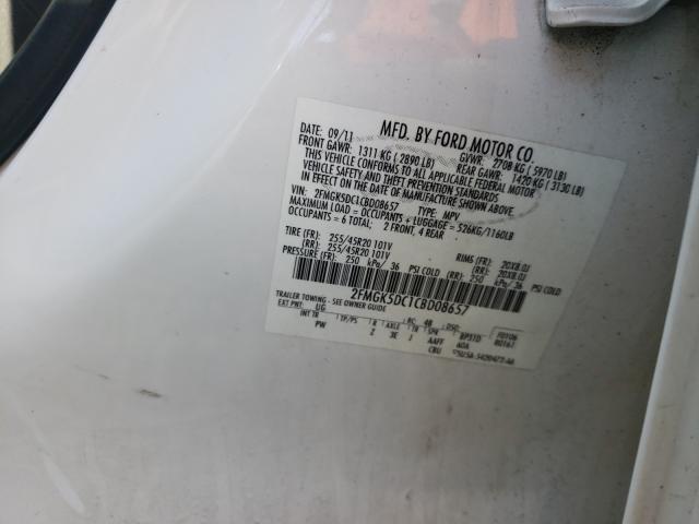 2012 FORD FLEX LIMIT 2FMGK5DC1CBD08657
