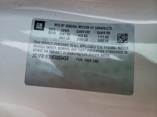 2014 CHEVROLET CAMARO LT 2G1FB1E39E9260433