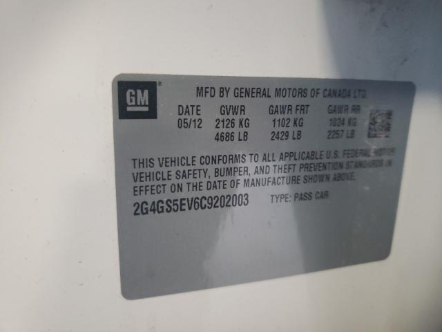2012 BUICK REGAL PREM 2G4GS5EV6C9202003