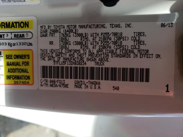 2013 TOYOTA TUNDRA 5TFLU5F13DX030234