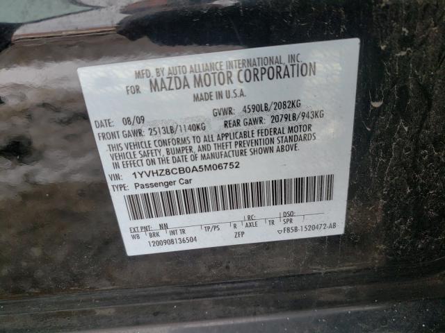 2010 MAZDA 6 S 1YVHZ8CB0A5M06752