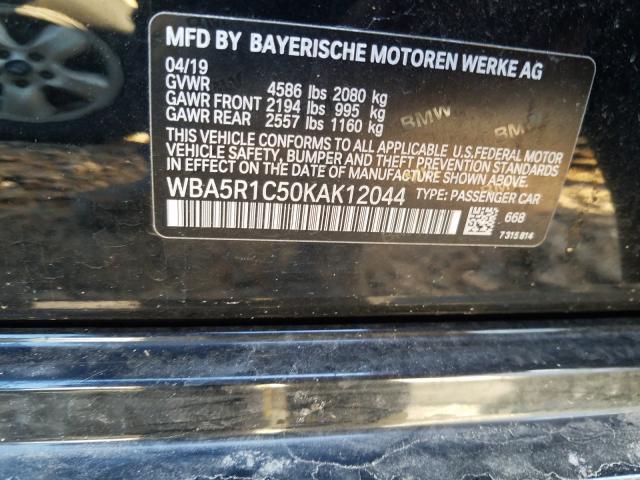 2019 BMW 330I WBA5R1C50KAK12044