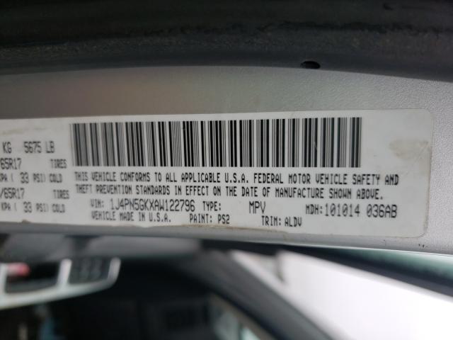 2010 JEEP LIBERTY LI 1J4PN5GKXAW122796