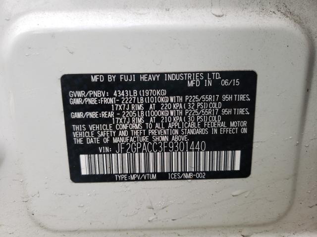 2015 SUBARU XV CROSSTR JF2GPACC3F9301440
