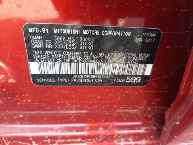 2017 MITSUBISHI LANCER ES JA32U2FU9HU014033