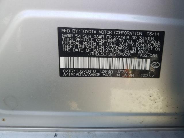 2014 LEXUS LS 460 JTHBL5EF2E5129828