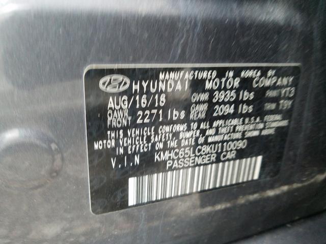 2019 HYUNDAI IONIQ BLUE KMHC65LC8KU110090