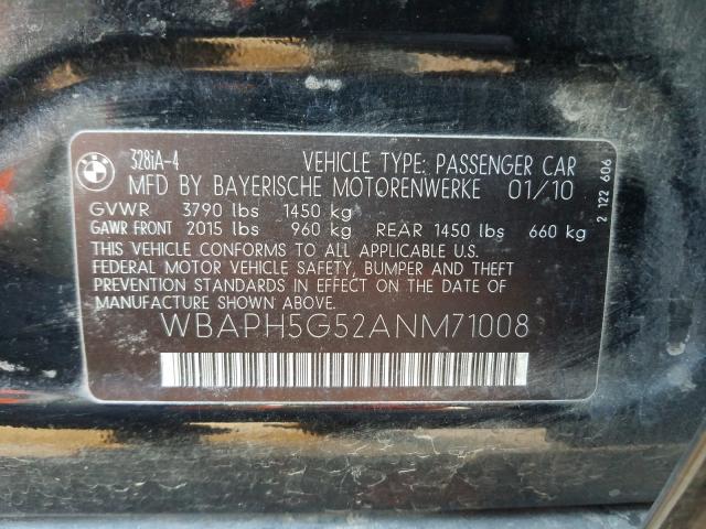 2010 BMW 328 I SULE WBAPH5G52ANM71008
