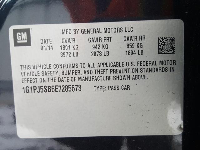 2014 CHEVROLET CRUZE ECO 1G1PJ5SB6E7285673