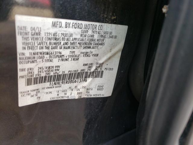 2011 LINCOLN MKS 1LNHL9ER0BG613196