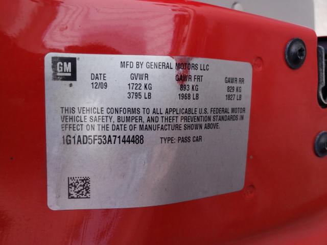 2010 CHEVROLET COBALT 1LT 1G1AD5F53A7144488