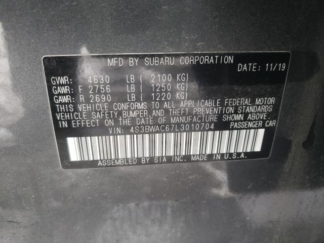 2020 SUBARU LEGACY PRE 4S3BWAC67L3010704