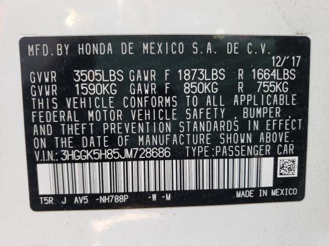 2018 HONDA FIT EX 3HGGK5H85JM728686